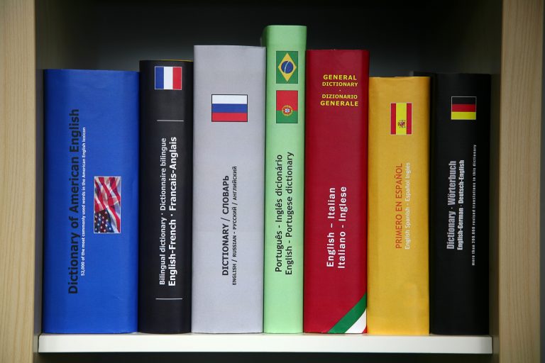 Dictionary books of mixed languages